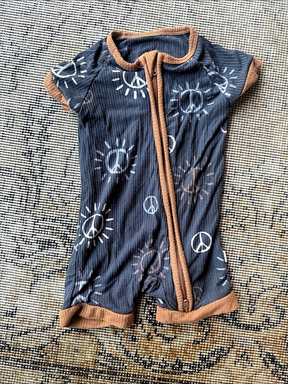 Little Sleepies Ribbed Bamboo Romper